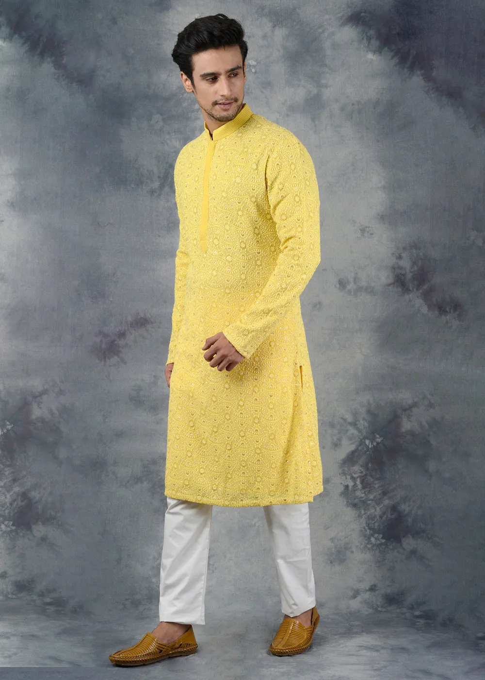 Yellow  Kurta Pajama | Siddhesh Chauhan