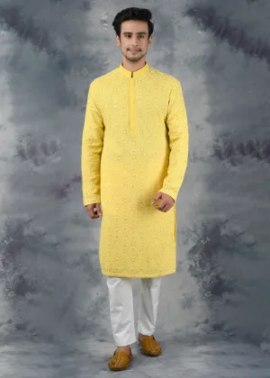 Yellow  Kurta Pajama | Siddhesh Chauhan